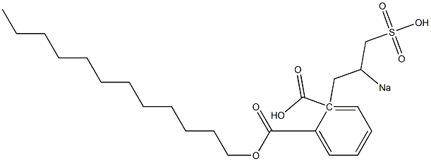 Phthalic acid 1-dodecyl 2-(2-sodiosulfopropyl) ester Structure