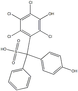(2,4,5,6-Tetrachloro-3-hydroxyphenyl)(4-hydroxyphenyl)phenylmethanesulfonic acid 구조식 이미지
