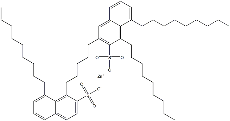 Bis(1,8-dinonyl-2-naphthalenesulfonic acid)zinc salt Structure