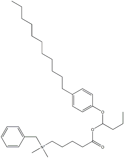 N,N-Dimethyl-N-benzyl-N-[4-[[1-(4-undecylphenyloxy)butyl]oxycarbonyl]butyl]aminium Structure