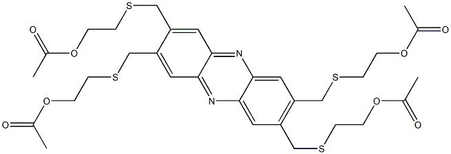 Tetraacetic acid (phenazine-2,3,7,8-tetryl)tetrakis(methylenethioethylene) ester 구조식 이미지