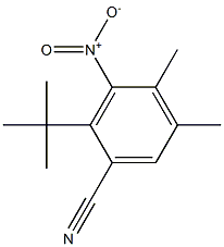 2-tert-Butyl-4,5-dimethyl-3-nitrobenzenecarbonitrile 구조식 이미지