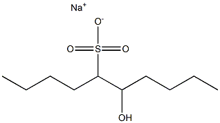 6-Hydroxydecane-5-sulfonic acid sodium salt 구조식 이미지