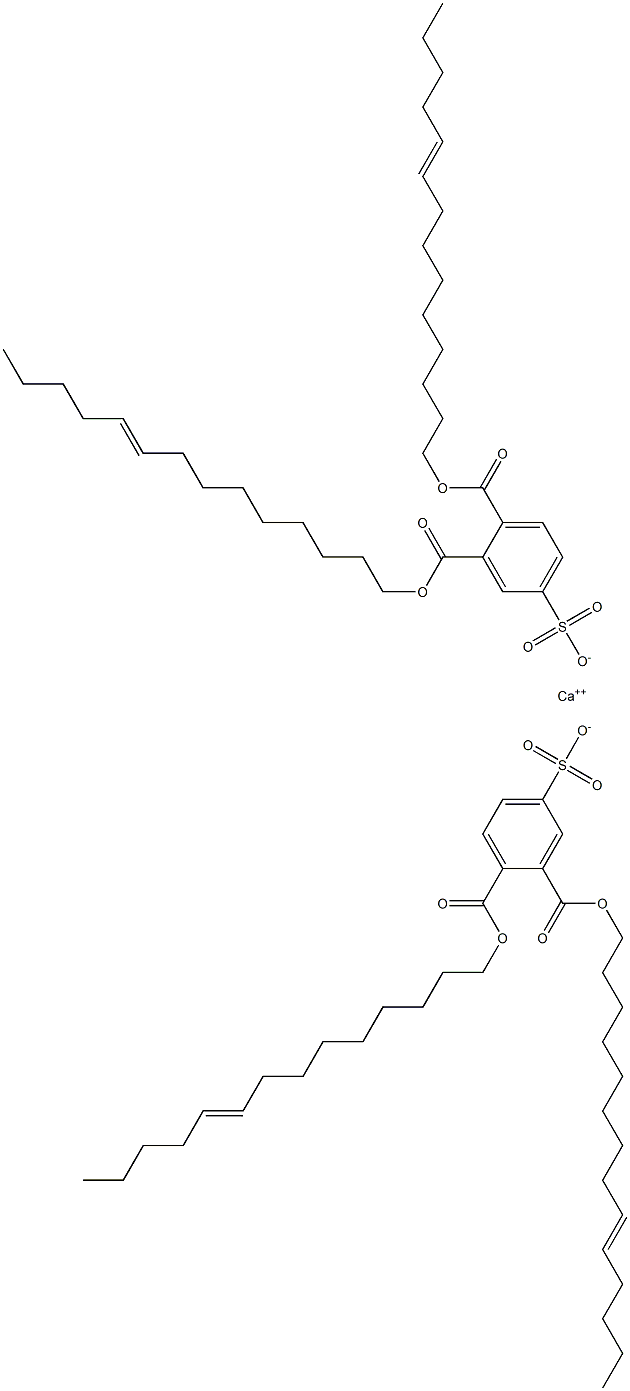 Bis[3,4-di(9-tetradecenyloxycarbonyl)benzenesulfonic acid]calcium salt Structure