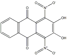 2,3-Dihydroxy-1,4-dinitroanthraquinone Structure