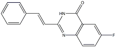 2-[(E)-2-Phenylethenyl]-6-fluoroquinazolin-4(3H)-one 구조식 이미지