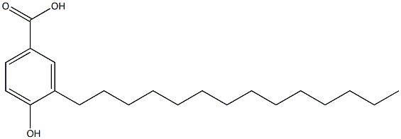 3-Tetradecyl-4-hydroxybenzoic acid 구조식 이미지
