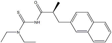 (+)-1,1-Diethyl-3-[(S)-2-methyl-3-(2-naphtyl)propionyl]thiourea Structure