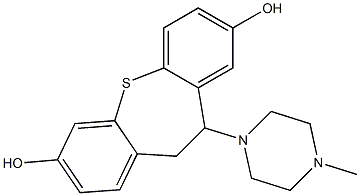 3,8-Dihydroxy-10-(4-methylpiperazino)-10,11-dihydrodibenzo[b,f]thiepin Structure