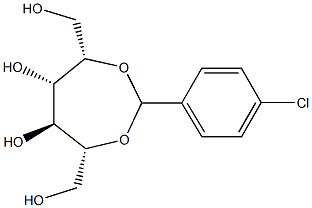 2-O,5-O-(4-Chlorobenzylidene)-D-glucitol 구조식 이미지