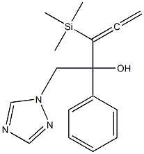 1-(Phenyl)-1-[1-(trimethylsilyl)-1,2-propanedien-1-yl]-2-(1H-1,2,4-triazol-1-yl)ethanol 구조식 이미지