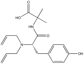 N-(N,N-Diallyl-L-tyrosyl)-2-methyl-L-alanine Structure