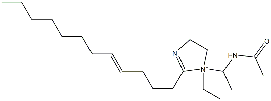 1-[1-(Acetylamino)ethyl]-2-(4-dodecenyl)-1-ethyl-2-imidazoline-1-ium 구조식 이미지