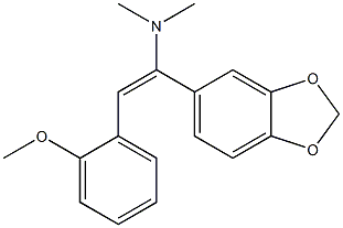 (E)-1-[3,4-(Methylenedioxy)phenyl]-2-(2-methoxyphenyl)-N,N-dimethylethen-1-amine 구조식 이미지