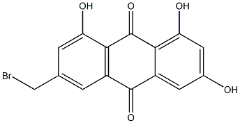 1,3,8-Trihydroxy-6-(bromomethyl)-anthracene-9,10-dione 구조식 이미지