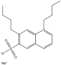 3,5-Dibutyl-2-naphthalenesulfonic acid sodium salt Structure