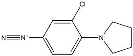 3-Chloro-4-(1-pyrrolidinyl)benzenediazonium Structure