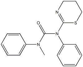 N,N'-Diphenyl-N-methyl-N'-[(5,6-dihydro-4H-1,3-thiazin)-2-yl]urea Structure