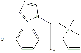 1-(4-Chlorophenyl)-1-[1-(trimethylsilyl)-2-propenyl]-2-(1H-1,2,4-triazol-1-yl)ethanol 구조식 이미지