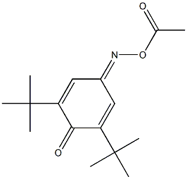 2,6-Di-tert-butyl-4-acetyloxyimino-2,5-cyclohexadien-1-one 구조식 이미지