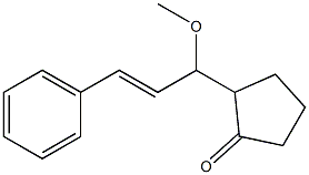 2-(1-Methoxy-3-phenyl-2-propenyl)cyclopentanone 구조식 이미지