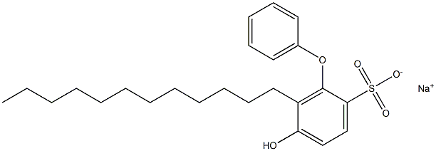 5-Hydroxy-6-dodecyl[oxybisbenzene]-2-sulfonic acid sodium salt 구조식 이미지