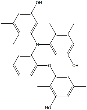 N,N-Bis(5-hydroxy-2,3-dimethylphenyl)-2-(3-hydroxy-2,5-dimethylphenoxy)benzenamine Structure