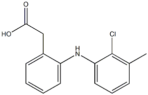 2-(2-Chloro-3-methylphenylamino)benzeneacetic acid Structure