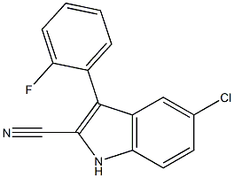 3-(o-Fluorophenyl)-5-chloro-1H-indole-2-carbonitrile Structure