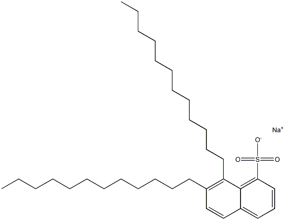 7,8-Didodecyl-1-naphthalenesulfonic acid sodium salt Structure