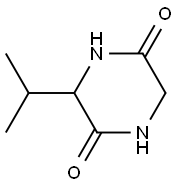 3-Isopropyl-2,5-piperazinedione Structure