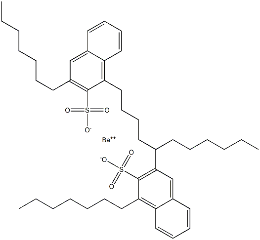 Bis(1,3-diheptyl-2-naphthalenesulfonic acid)barium salt Structure