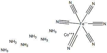 Hexamminecobalt(III) hexacyanoferrate(III) 구조식 이미지