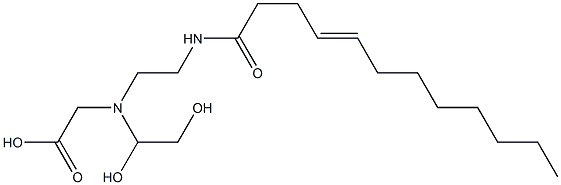 N-(1,2-Dihydroxyethyl)-N-[2-(4-dodecenoylamino)ethyl]aminoacetic acid Structure