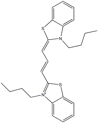 3-Butyl-2-[3-[3-butylbenzothiazol-2(3H)-ylidene]-1-propenyl]benzothiazol-3-ium Structure