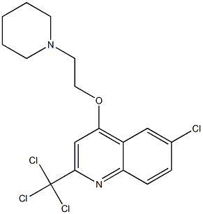 2-Trichloromethyl-4-(2-piperidinoethoxy)-6-chloroquinoline Structure