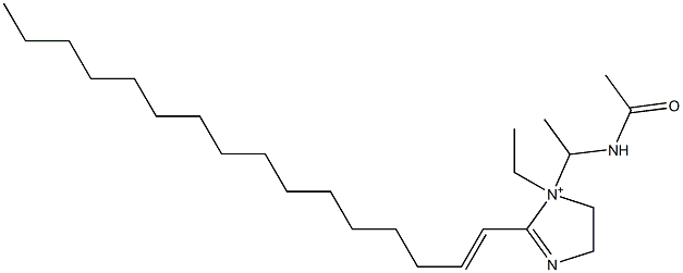 1-[1-(Acetylamino)ethyl]-1-ethyl-2-(1-hexadecenyl)-2-imidazoline-1-ium 구조식 이미지