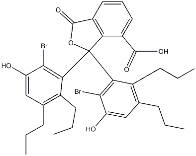 1,1-Bis(6-bromo-5-hydroxy-2,3-dipropylphenyl)-1,3-dihydro-3-oxoisobenzofuran-7-carboxylic acid Structure