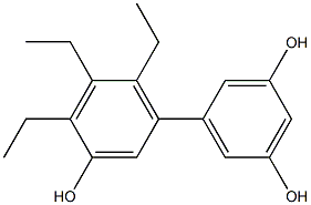 4',5',6'-Triethyl-1,1'-biphenyl-3,3',5-triol 구조식 이미지