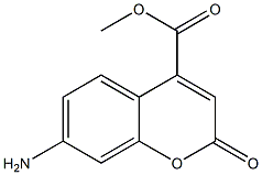 2-Oxo-7-amino-2H-1-benzopyran-4-carboxylic acid methyl ester 구조식 이미지