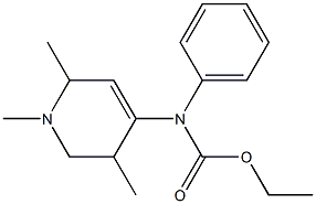 N-Phenyl-N-[(1,2,5,6-tetrahydro-1,2,5-trimethylpyridin)-4-yl]carbamic acid ethyl ester 구조식 이미지