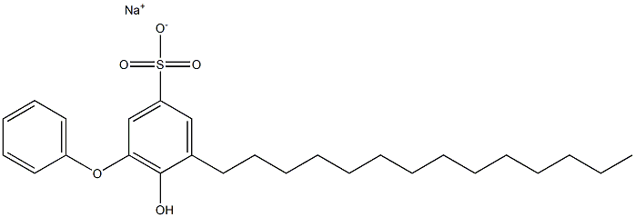 6-Hydroxy-5-tetradecyl[oxybisbenzene]-3-sulfonic acid sodium salt 구조식 이미지