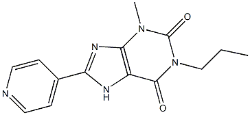 3-Methyl-1-propyl-8-(4-pyridinyl)xanthine 구조식 이미지