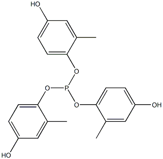 Phosphorous acid tri(4-hydroxy-2-methylphenyl) ester Structure