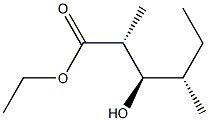 (2R,3R,4S)-2,4-Dimethyl-3-hydroxyhexanoic acid ethyl ester Structure