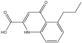 5-Propyl-1,4-dihydro-4-oxoquinoline-2-carboxylic acid 구조식 이미지
