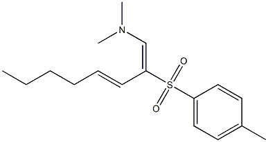 (1E,3E)-N,N-Dimethyl-2-(p-tolylsulfonyl)-1,3-octadien-1-amine Structure