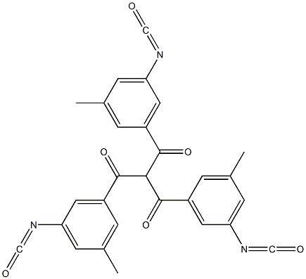 Tris(3-methyl-5-isocyanatobenzoyl)methane 구조식 이미지