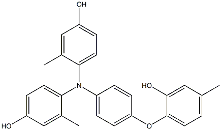 N,N-Bis(4-hydroxy-2-methylphenyl)-4-(2-hydroxy-4-methylphenoxy)benzenamine 구조식 이미지