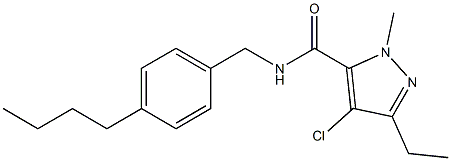 N-(4-Butylbenzyl)-1-methyl-3-ethyl-4-chloro-1H-pyrazole-5-carboxamide 구조식 이미지